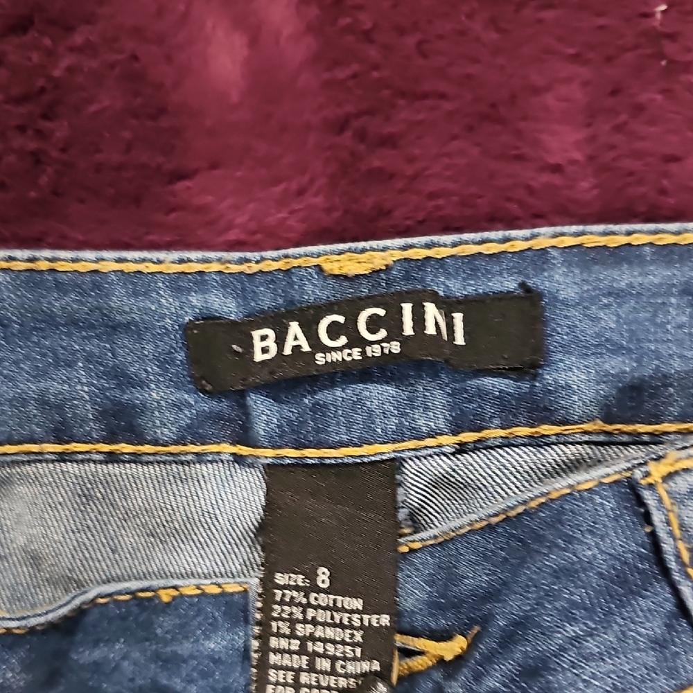 Baccini Blue Jeans with Colorful Embroidery - Picture 7 of 7